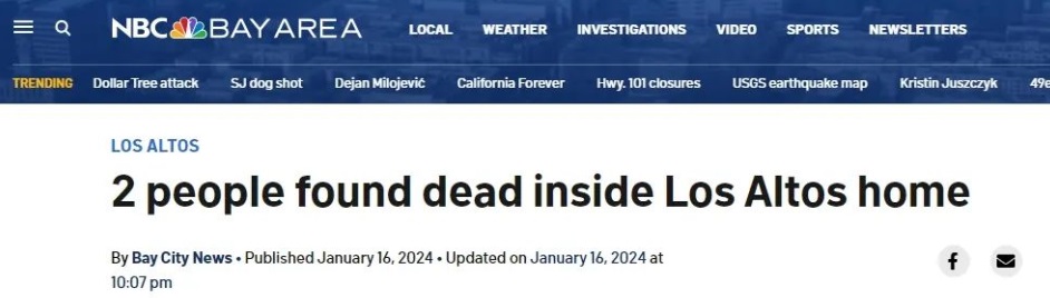 震惊！Google华人工程师夫妻死在家中 都是清华毕业