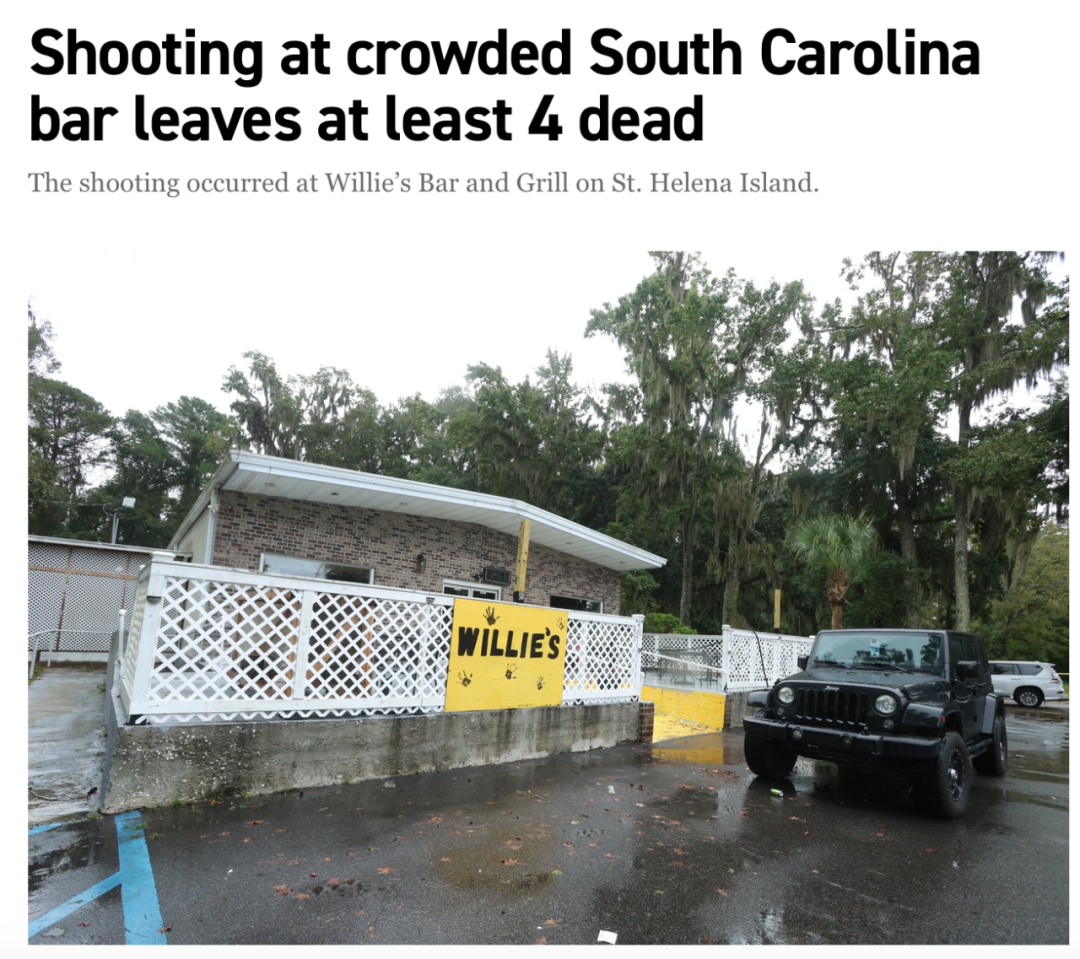至少40人死伤！美国南卡和密西西比州上周末均爆大规模枪击案！