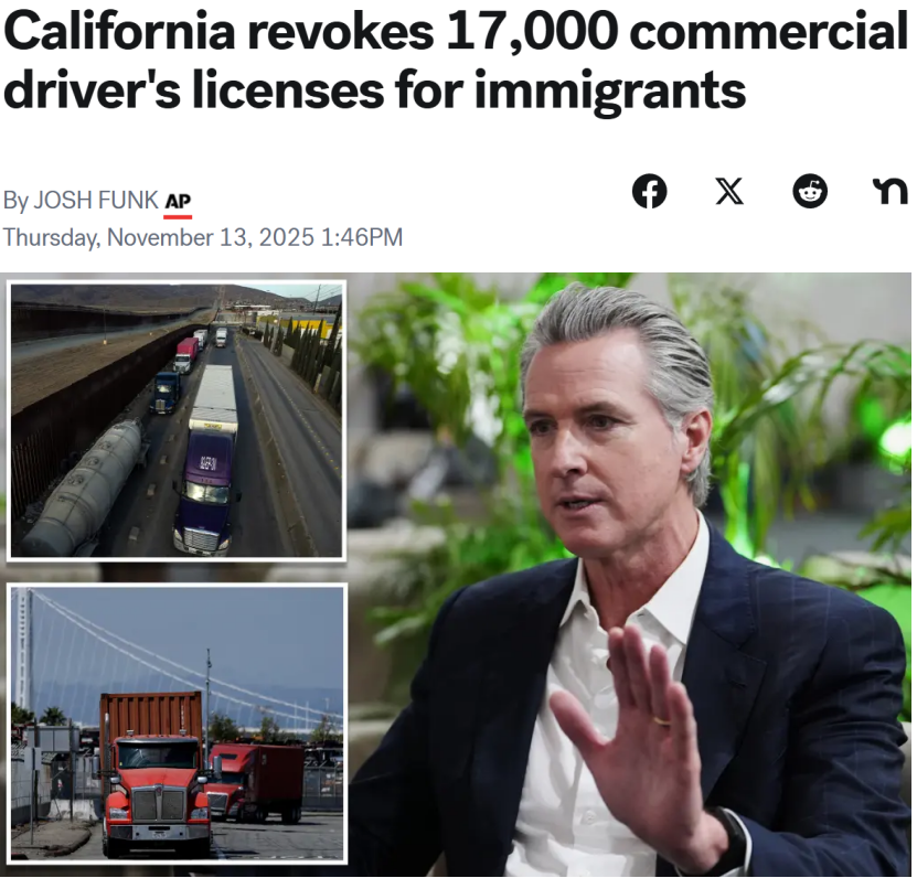 突发！加州吊销17,000张商业驾照，上万司机恐失业；DMV最后通牒：普通驾照也可能保不住！