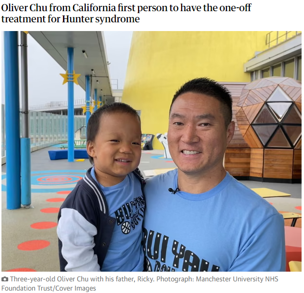 人类首例！3岁华裔男童接受基因疗法成功，罕见绝症的命运被改写