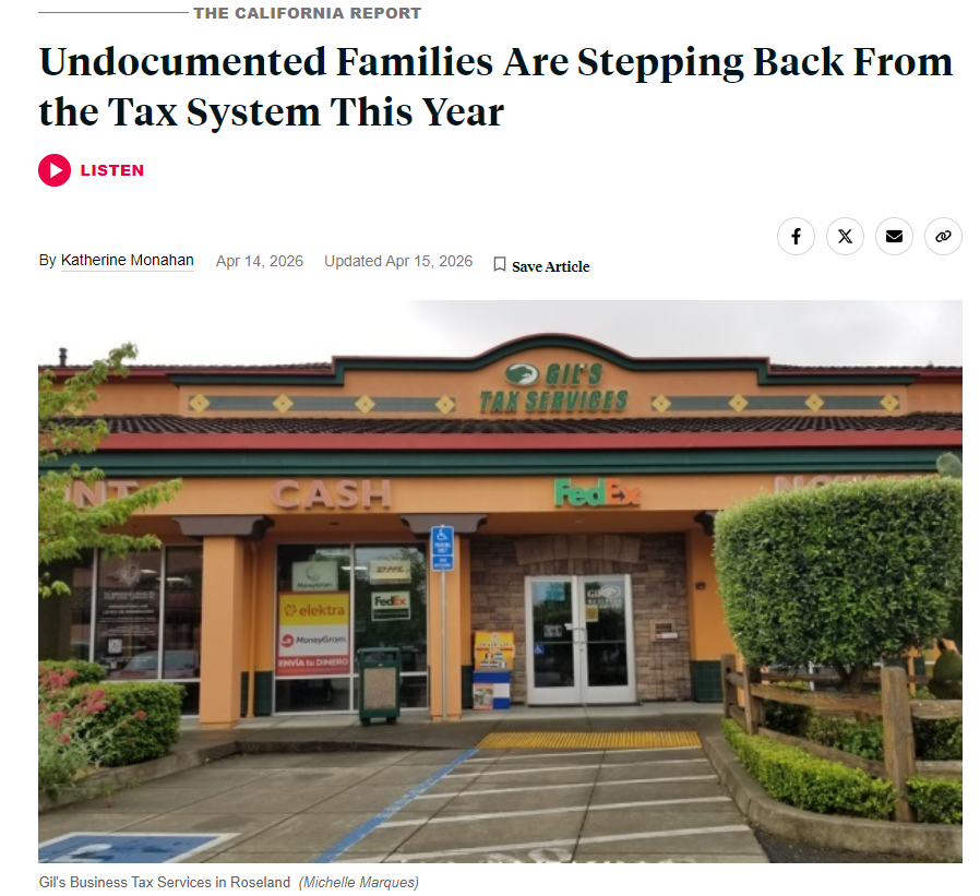 突然不报税了！加州这一群人开始“消失”，有人已经撑不住了