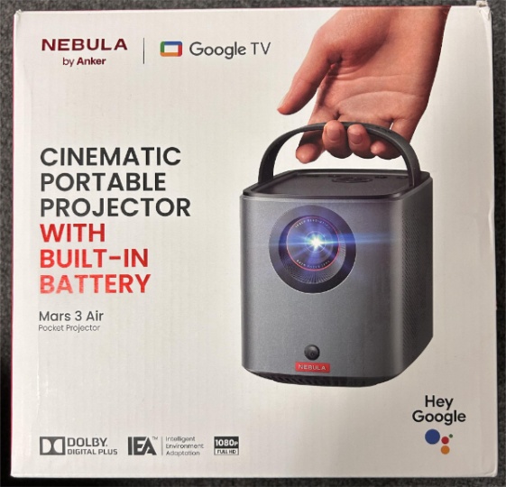NEBULA by Anker便携式LED智能投影仪 Mars 3 Air Google TV