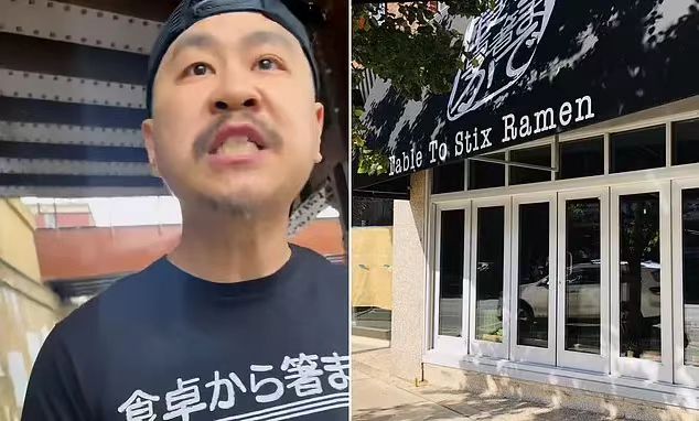拉面没给小费，亚裔老板竟狂追辱骂顾客！结局惨了...